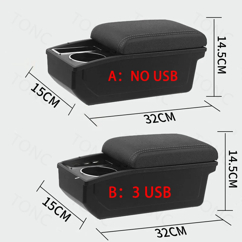 For Renault Duster Armrest For Dacia Duster Car Armrest Box 2019-2022 Center Console Storage Box Decoration Accessories leather