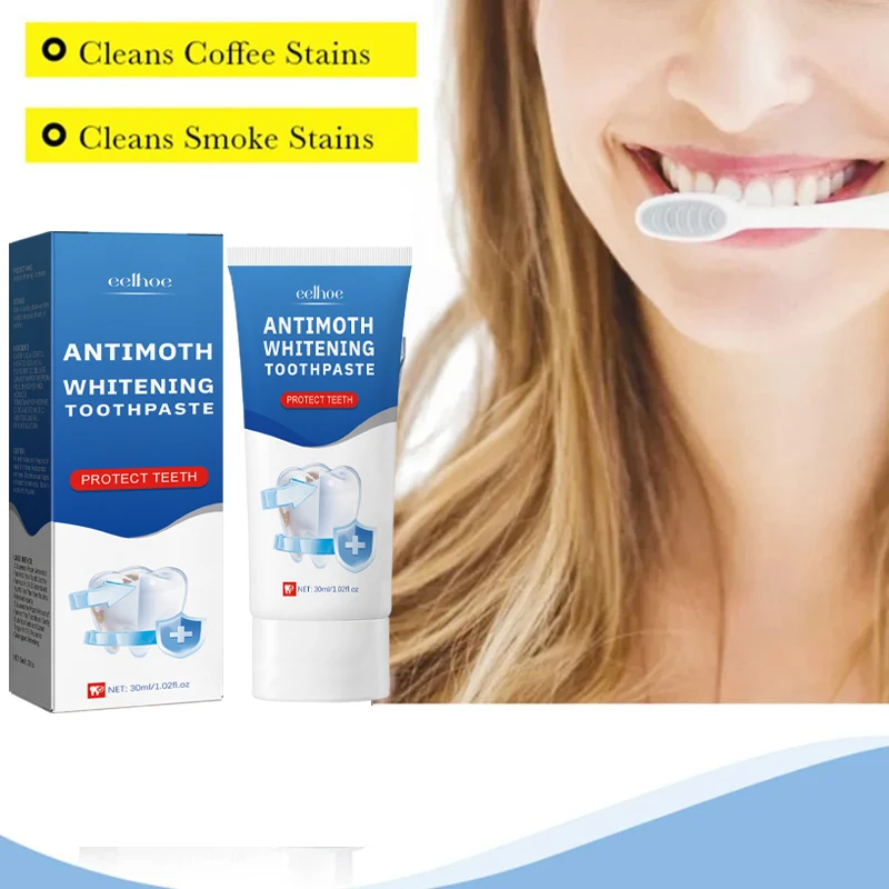 Fast Remove Smoke Stains Toothpaste Remove Plaque Stains Oral Hygiene Cleaning Fresh Breath Teeth Whiten Tools