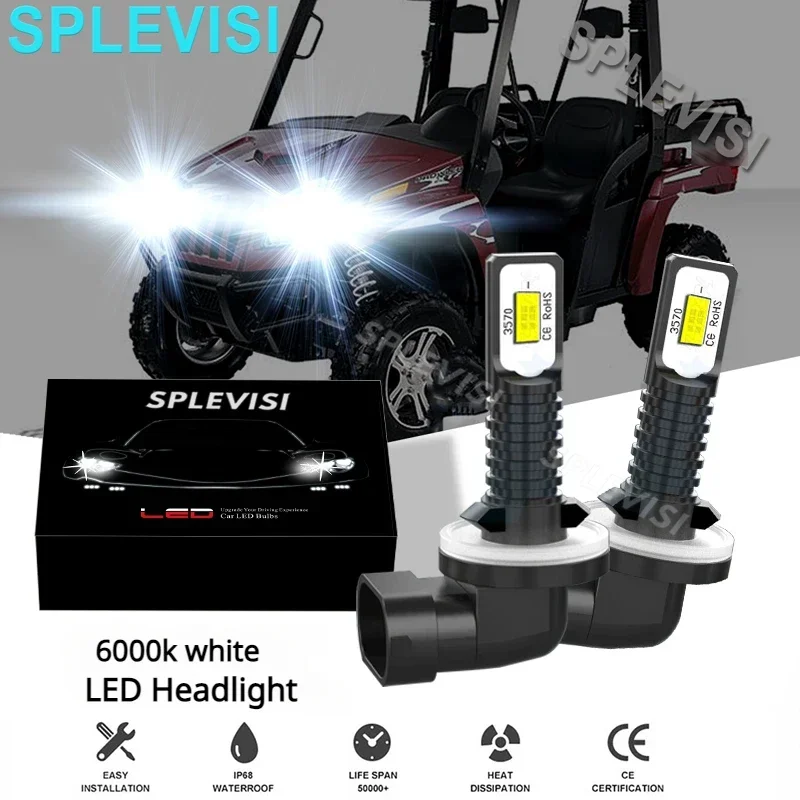 teenram 2pcs 9003 h4 high low beam 20000lm car headlight 6000k auto light 12v led headlamp bulb for toyota prius 2002 2009 SPLEVISI 2PCS 881 Light Bulbs 12V-24V 6000K White For Arctic Cat M8 Sno Pro EFI 153in 2007 2008 2009 UTV LED Headlight Bulbs