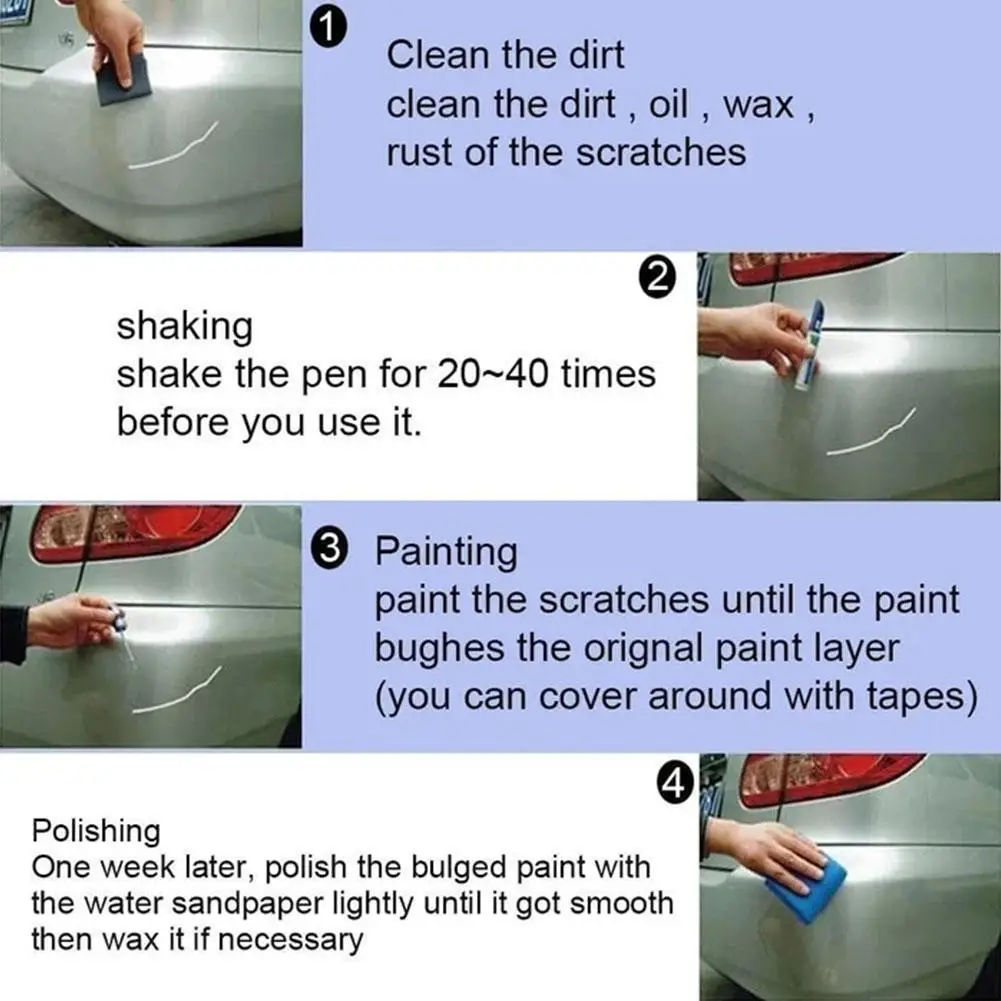 Universal car scratch remover clear repair colorful paint pen waterproof repair maintenance