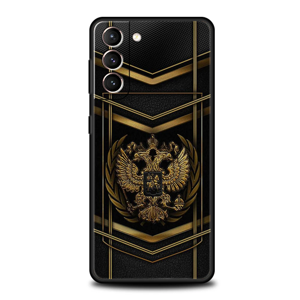 Russia Russian Flags Emblem Case for Samsung Galaxy S24 S23 S22 S20 S21 FE Ultra S24 S23 S10 S10E S9 S8 Plus 5G Soft Phone Cover