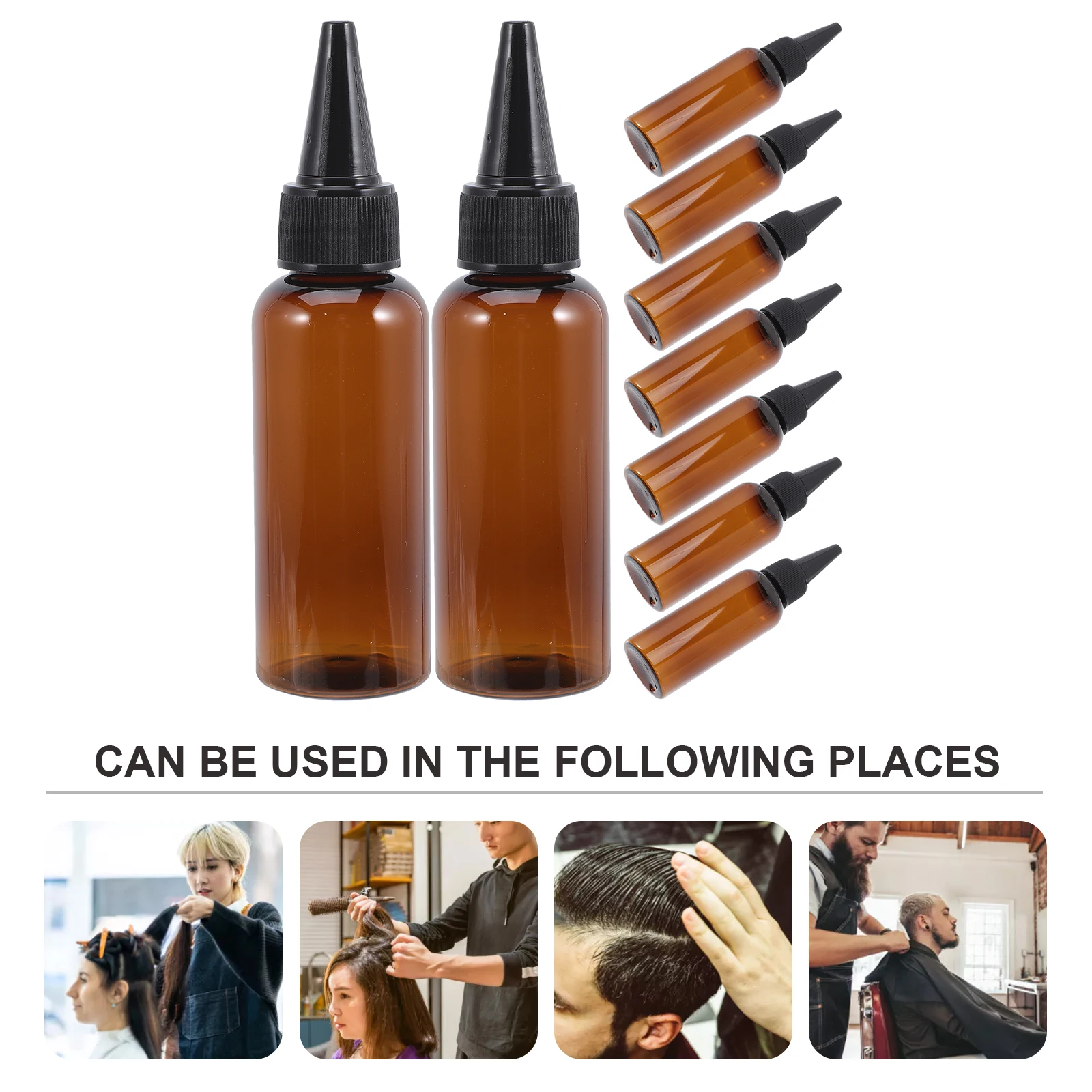Hair Oil Applicator Bottle Hair Dye Applicator Bottle Hair Dyeing Bottle Hair Dye Bottle Cosmetic Plastic Bottle 10Pcs 50ml Plastic Applicator Bottle Hair Squeeze Bottle Empty Oil Bottles Hair Dye Plastic Dispenser Refillable Bottles