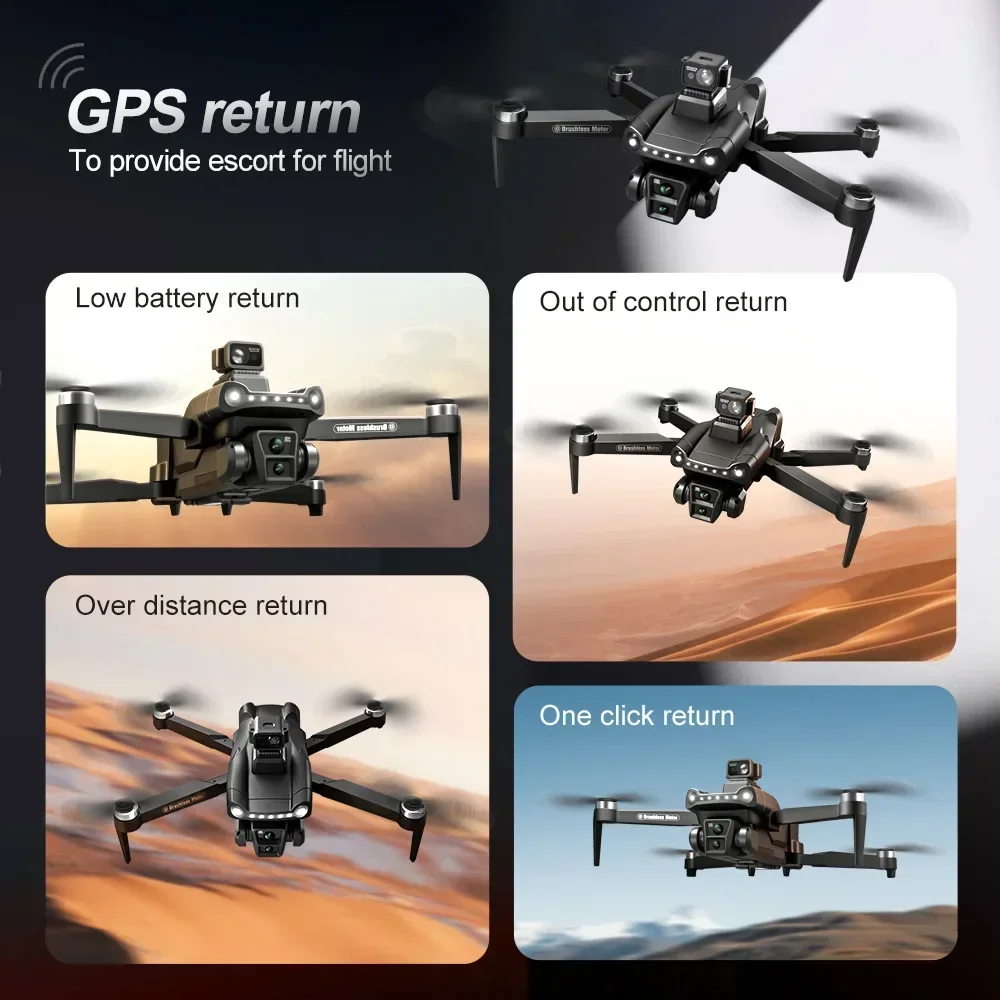 V198GPS Drone ESC 8K Profesional HD Camera Brushless Obstacle Avoidance Aerial Optical Foldable Quadcopter Drone For Xiaomi