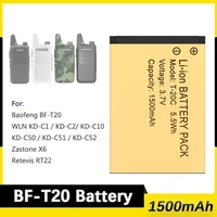 BF-T20 Walkie Talkie Battery T-20C WLN KD-C1 Li-ion KB-5C Rechargable Batteries 1500mAh 3.7V For KD-C2 KD-C10 KD-C50 KDC51 RT22S 1