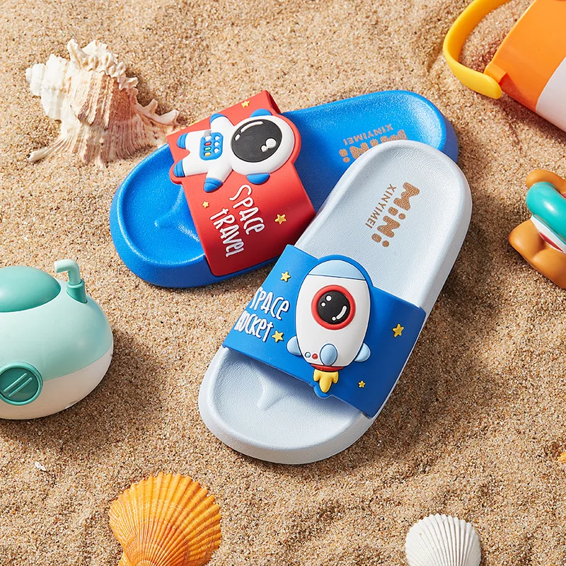 

Children's Slippers Men and Women Cartoon Cute Astronaut Home Bath Non-slip Slippers Women Shoes Slippers Women Wear-resistant