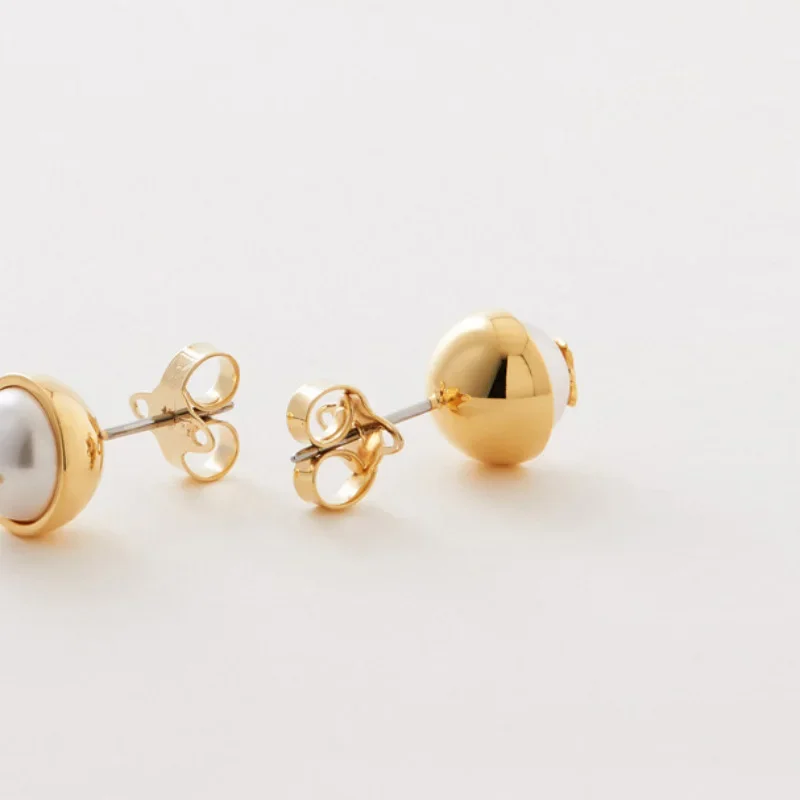 

High Quality Saturn Round Pearl Shape Stud Earring Wedding Bridal Party Fine Jewelry Gifts for Girls Mother