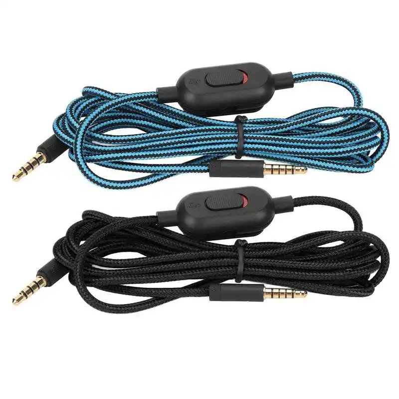 

Gaming Headset Cable Woven Earphone Cord With Volume Control and Mute Switch Replacement For G Pro G Pro X G433 G233