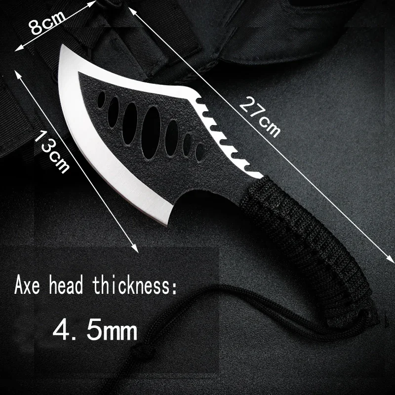 Portable Tomahawk, Outdoor Jungle Camping Bone Machete, Multifunctional Life-saving Tool, Non-slip Handle, Stainless Steel Blade 6