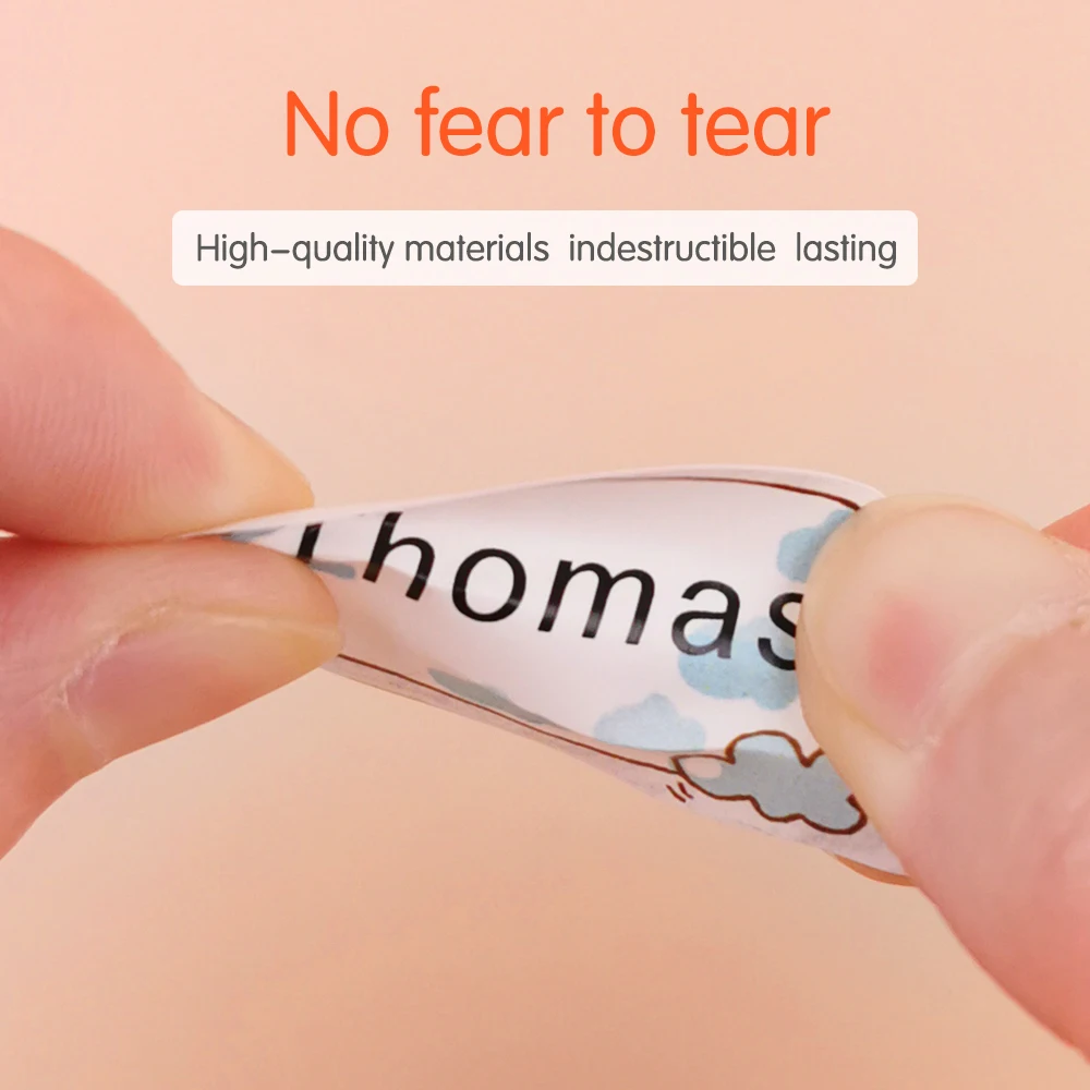 Transparent Sticker Label Sticker Multi Size Personalized Name Decal Sticker In Hebrew Customize Self-adhesive Waterproof Label Children Stationery School Office