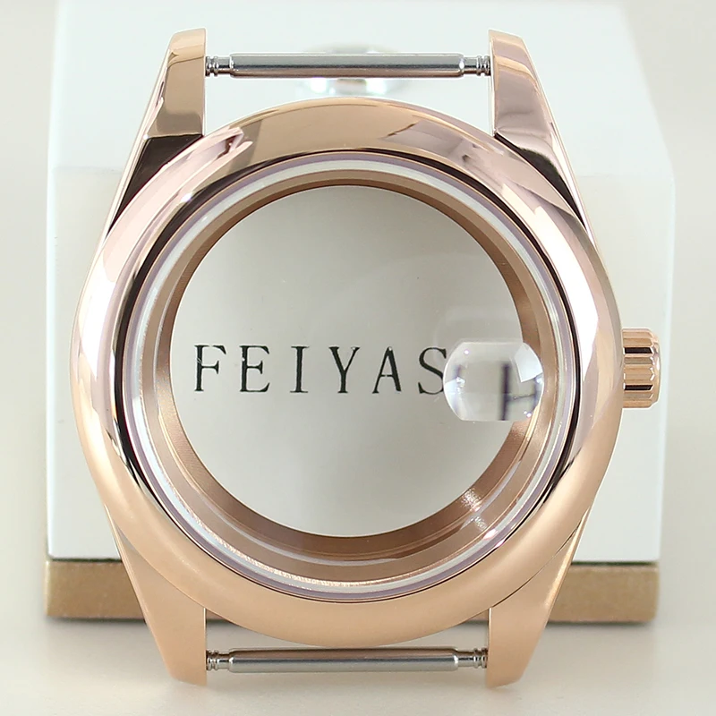 High-Quality 36mm/39mm Steel Watch Case with Sapphire Glass Bracelet