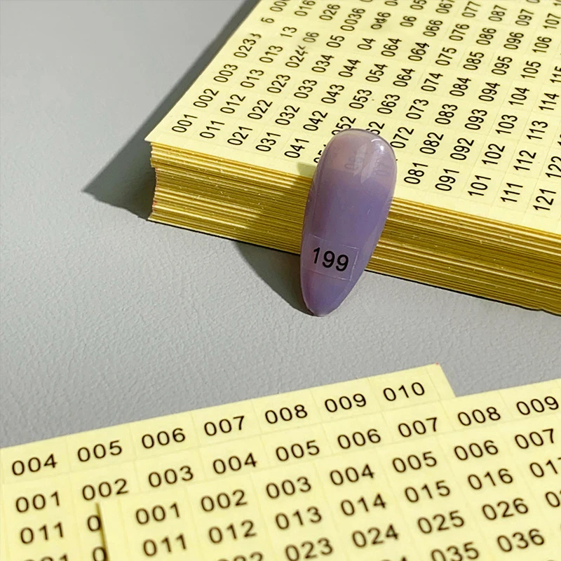 Waterproof Laser Number Label Stickers 1/4sheets DIY Craft Self Adhesive Nail Polish Lipstick Color Number Tags Sticker Number Sheet Stickers