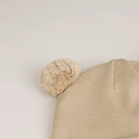 LANGZHEN Cute Pom Pom Babys Winter Hat Infant Earflap Knit Warm Cap for Boys Girls Toddler Kids Fleece Lined Beanie 3