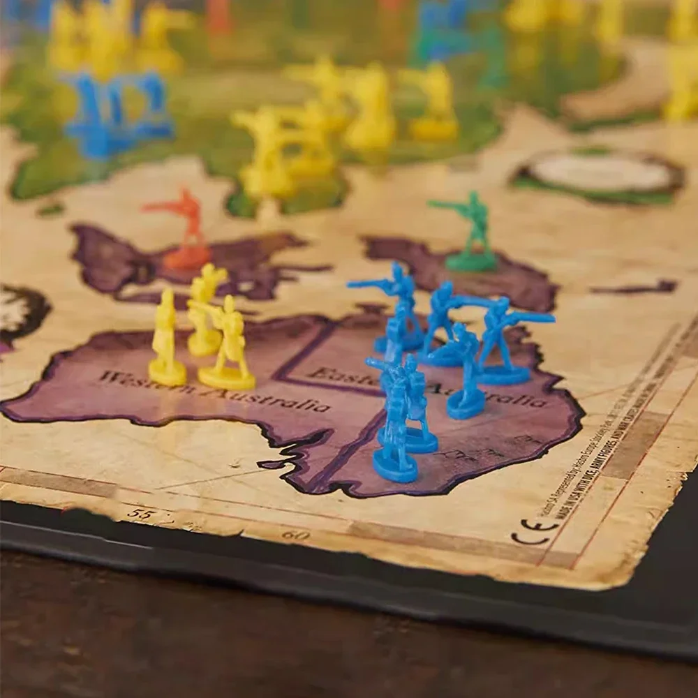 Classic Risk Interactive Card Table Game 1 Risk-Strategic Conquest Game -2 to 5 Players-Family Checkerboard -1 Year Old