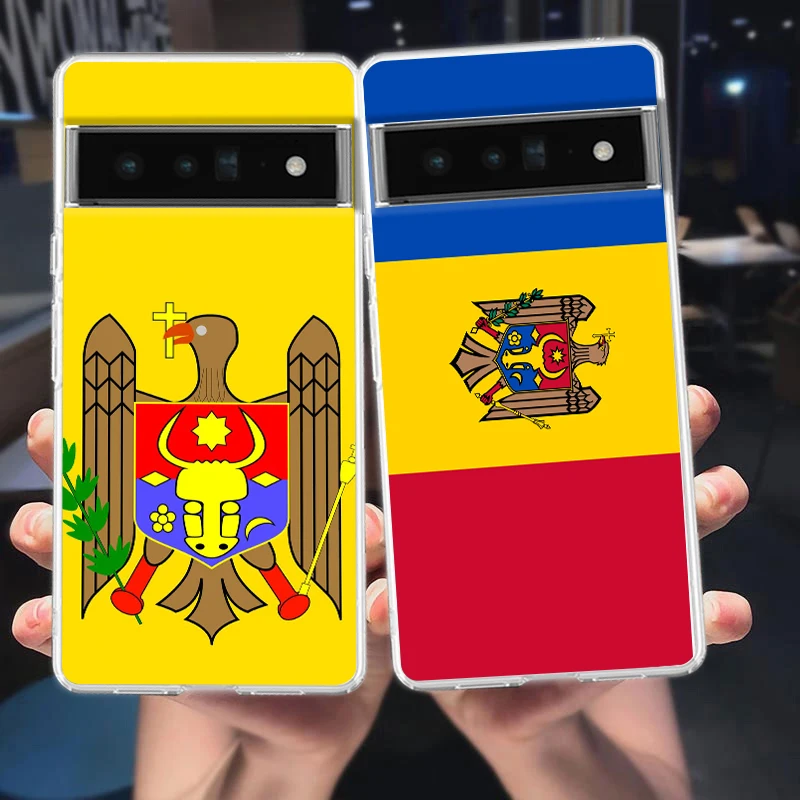Moldova Flag Soft TPU Clear Phone Case