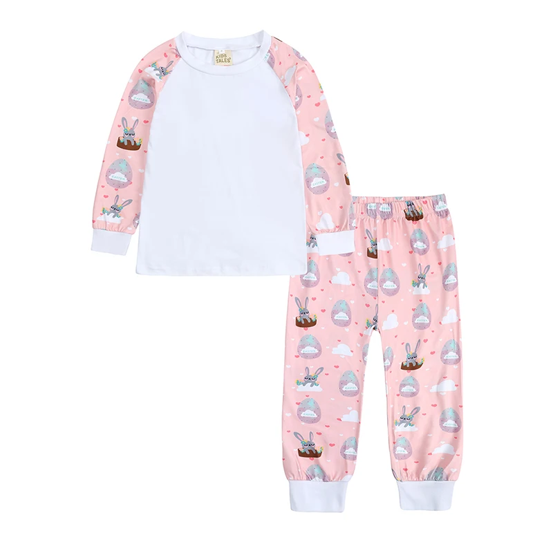 2025 Easter For Kids Clothing Girls Costume Children's Pajamas Sets Tops+Pants Teenager Sleepwear Boys Outfits 5