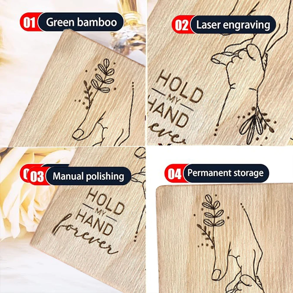 Wooden Mother's Day Card Hold My Hand Forever Mother's Day Gift, Unique Card for Mom Personalized Gift for Mom Wooden Cards