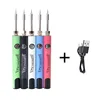 1-5pcs Brass Knuckles Battery Portable Electric Soldering Iron 500mAh LCD Display Type-C Charging 510 Battery 2.7V-4.2V 1