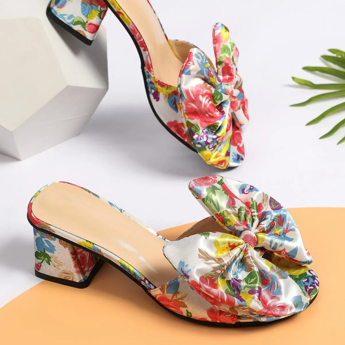 

2024 Sandals Block Heels Large Size Black Shoes for Women New Chunky Big Beige Fashion Summer Elastic Band High Low Comfort Girl
