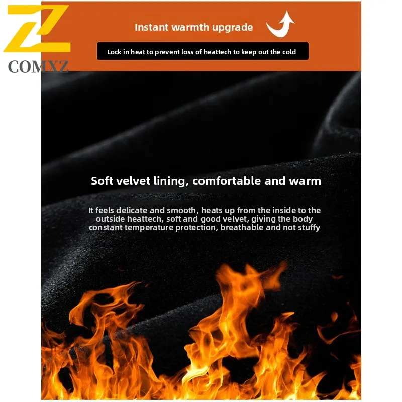 Men Colorblock Jacket Fleece Lined Winter Windproof Coat Thickened Cotton Padded Parka Cold Weather Outdoor Workwear Streetwear