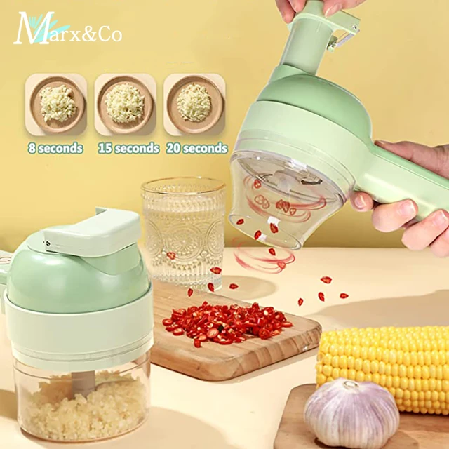 Kitchen Electric Appliances Multifunctional Vegetable Meat Garlic Slicer  Peeler Convenient Fast And Easy To Oarry