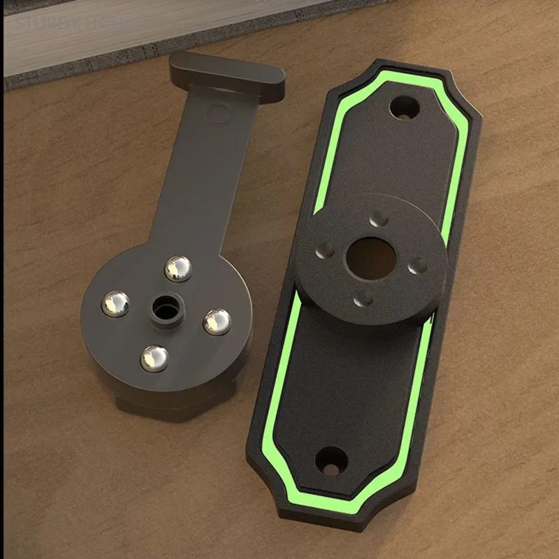 Glow-in-the-dark Door Clasp Zinc Alloy 90/180 Degree Dual-purpose Door Lock Home Barn Sliding Latch Indoor Safety Bolt