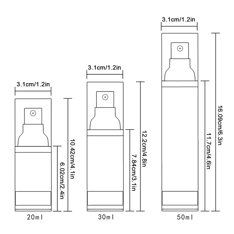 Vakuumpumpenflasche Nachfüllbarer Airless-Lotionpumpenspender Shampoo-Flüssigkeitsbehälter Reise-Lotion-Spender Schönheits-Hautpflege – Detail 11