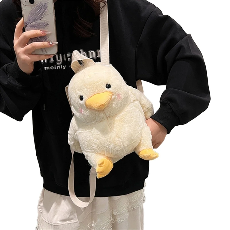 Duck Bear Dinosaur Backpacks Plush Bag Small Animal Shaped School Bag for Kid Birthday Gift
