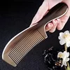 Natural Horn Massage Comb Round Fine Tooth Anti-Static Hair Straighter Curl Combs with Handle 2