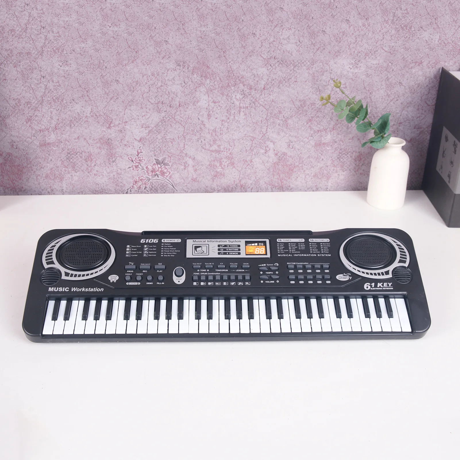 Digital Electronic Keyboard 61 Keys Black Digital Music Electronic Keyboard Electric Piano Kids Musical Instrument - 2