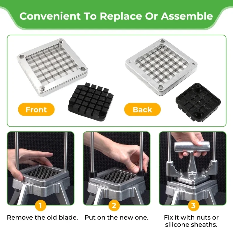 6.35/9.5/12.7mm Vegetable Fruit Dicer Commercial Chopper Dicer Cutter Chopper Stainless Steel for Onion Tomato Peppers Potatoes