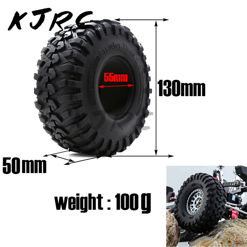 

2.2 Inch Rubber Tires Crawler Tyres With Inner Foam For 1/10 RC Car TRX4 SCX10 90047 D90 D110 TF2 RR10 Wraith