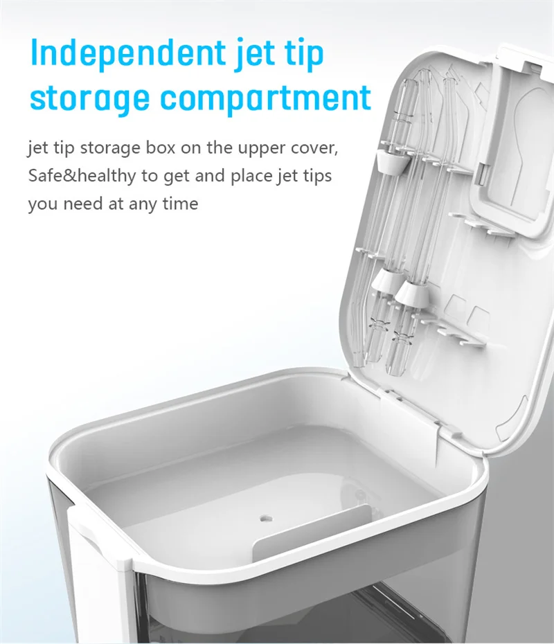 Description Picture 3 of itemHandheld Water Flosser for Teeth Rechargeable Electric Dental Oral Irrigator 600ml Water Tank 4 Water Jet Teeth Cleaner Portable
