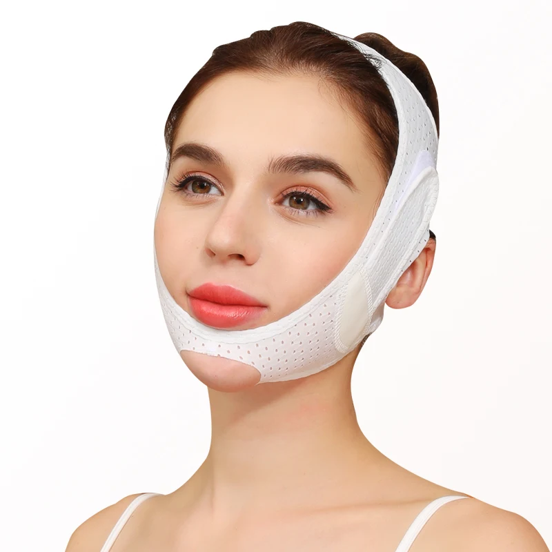 Reusable V Line Mask Facial Slimming Strap Double Chin Reducer Chin Up Mask Face Lifting Belt V Shaped Slimming Face Mask