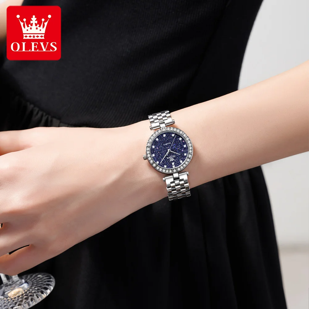 OLEVS 3641 Watch Woman Top Brand Fashion Business Waterproof Quartz Watch For Women Luxury Original Diamond Scale Wristwatch