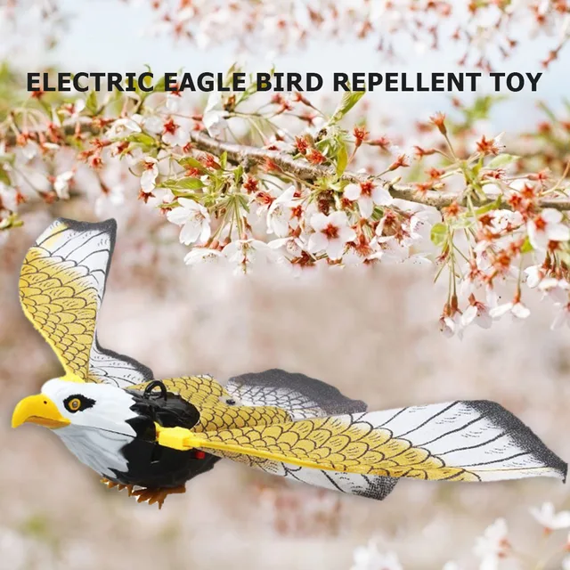 Világító Madárriasztó Zene Lógó Sas Alakú Elektromos Függő Repülő Vonal Ijesztő Madarak Kerti Játékok - Image 4