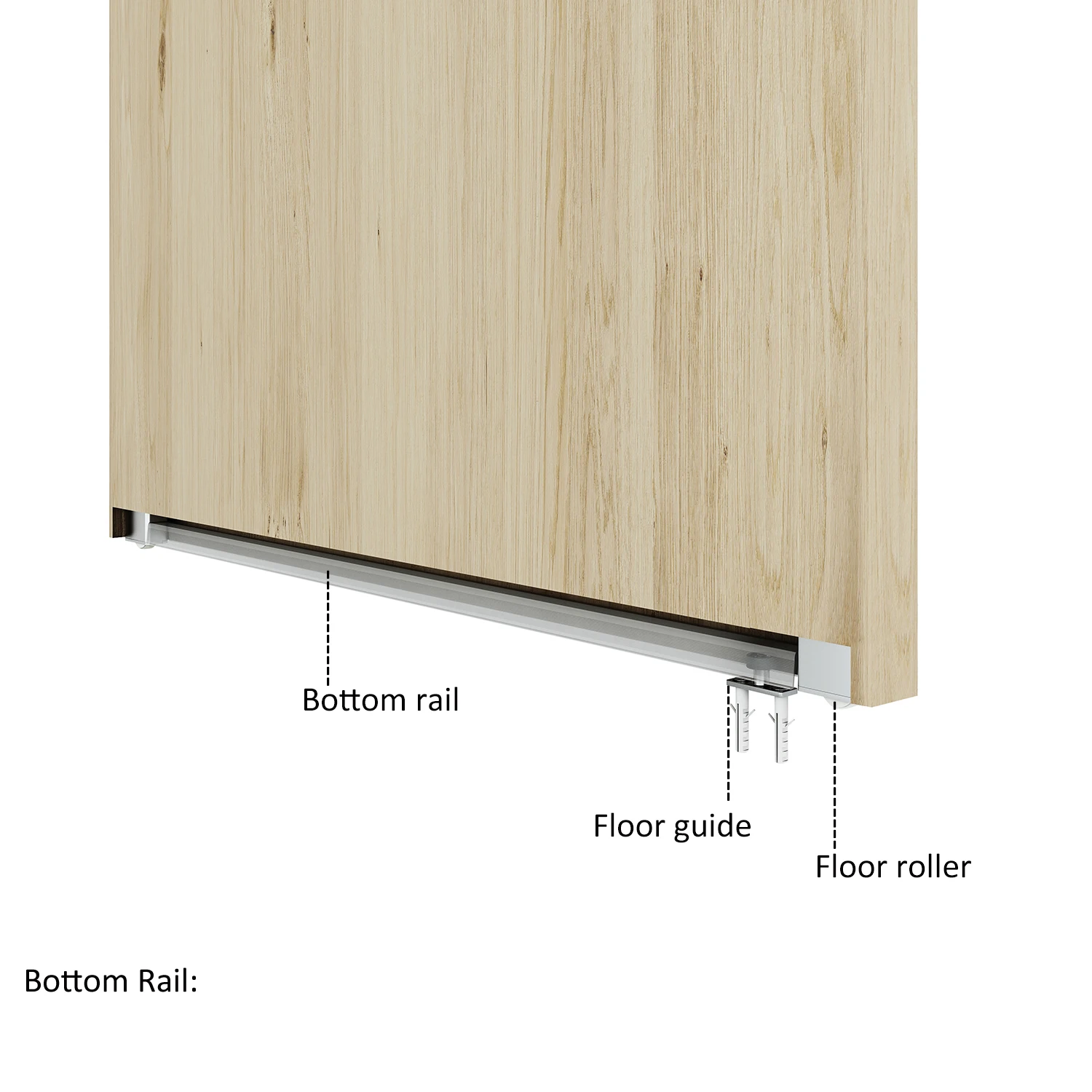 CEAKIAN 42" Concealed Sliding Barn Door Hardware Kit With Soft Close Mechanism For 34in Passage Opening, Hidden Sliding Door Hardware, Wall Mount For Interior Wooden Door (NO Door