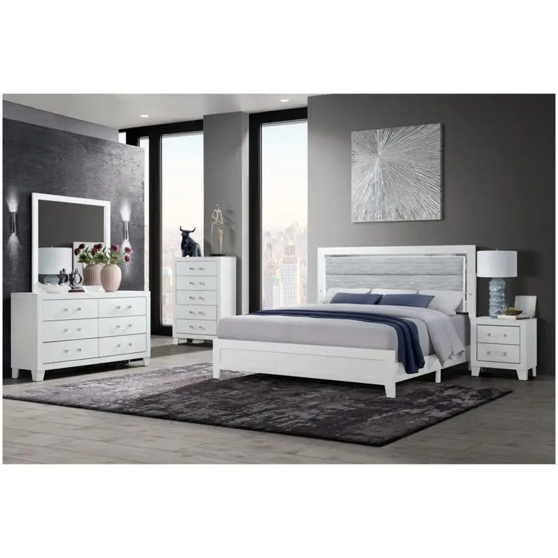 White LED Bedroom Set 1