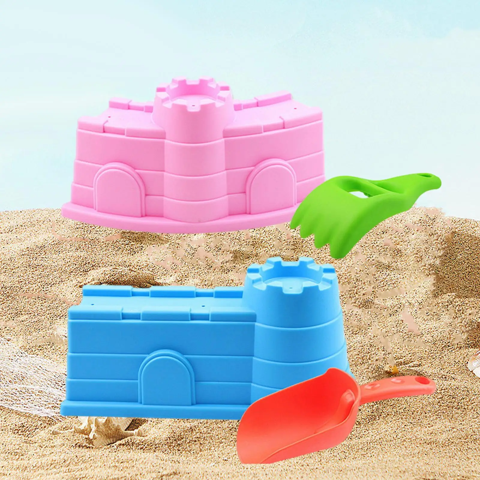 Sandcastle Building Kit Beach Accessory Beach Toys Set for Toddlers Outdoor