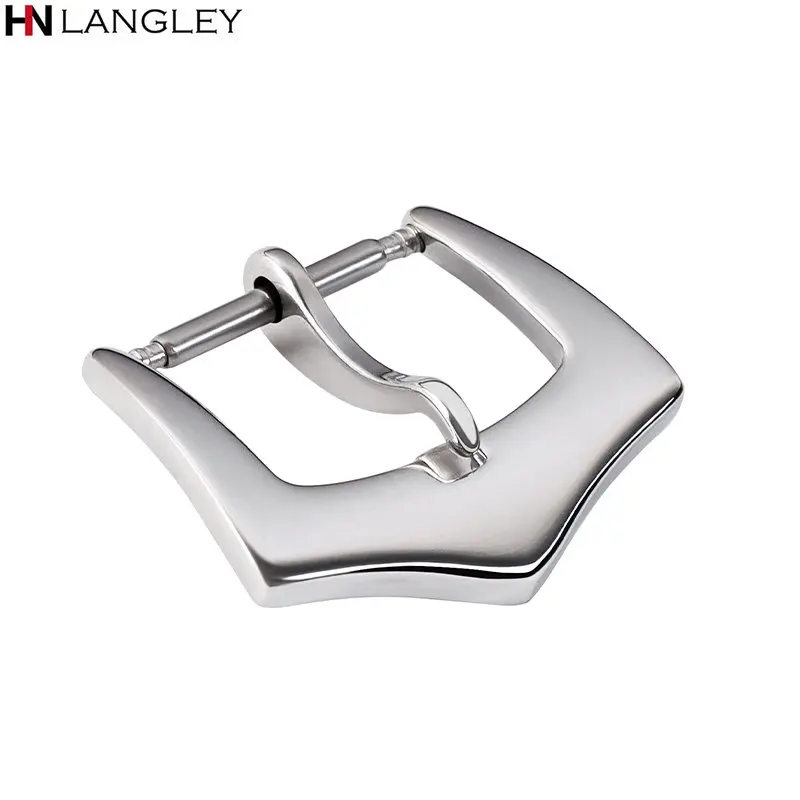 Stainless Steel Watch Band Buckle 12/14/16/18/20mm Leather Silicone Wristband Polished with Pins