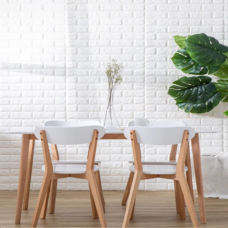 10PCS 3D Imitation Brick Dormitory Decoration Waterproof Wall Paste Self Adhesive Wallpaper Anti Collision Wall Sticker For Room
