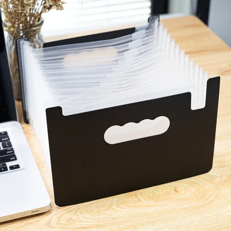 A5 12 Grids 25cm*17cm Multi Layer Storage File Bag Document Organizer