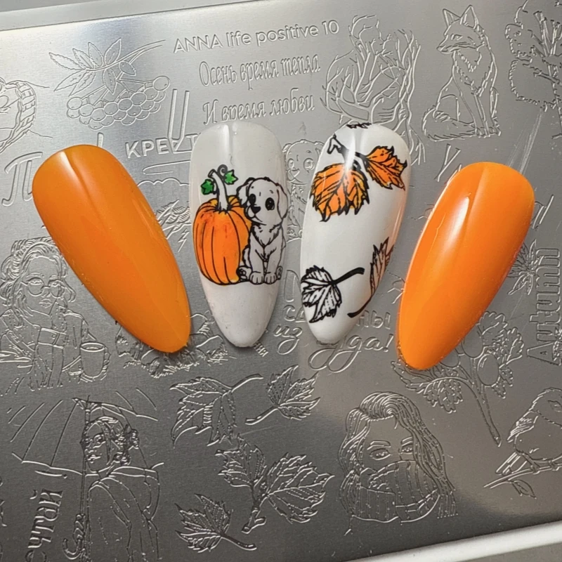 XMQ 네일 아트 스탬핑 플레이트 소녀와 꽃 템플릿