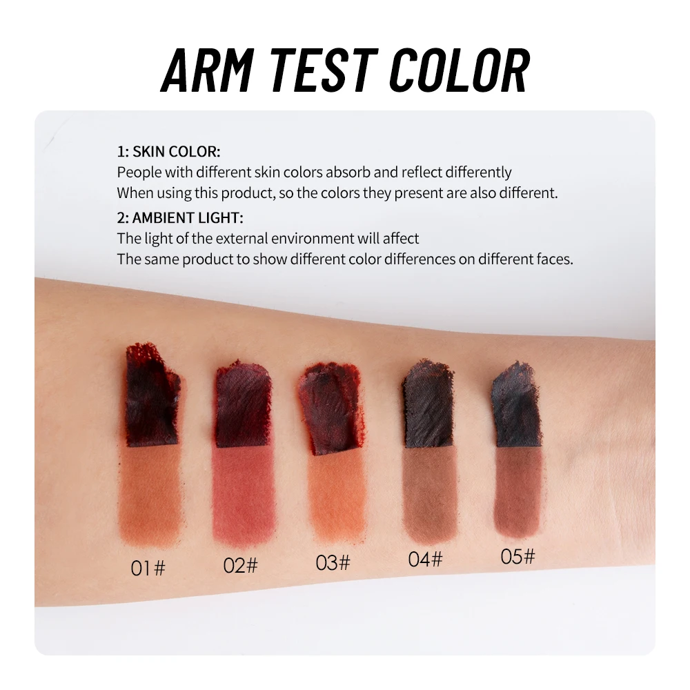 5 Color Liquid Peel-off Lip Liner Stain Waterproof Pink Brown Lip Contouring Tattoo Pigment Transfer Resistant Gloss Tint lip liner lip stain