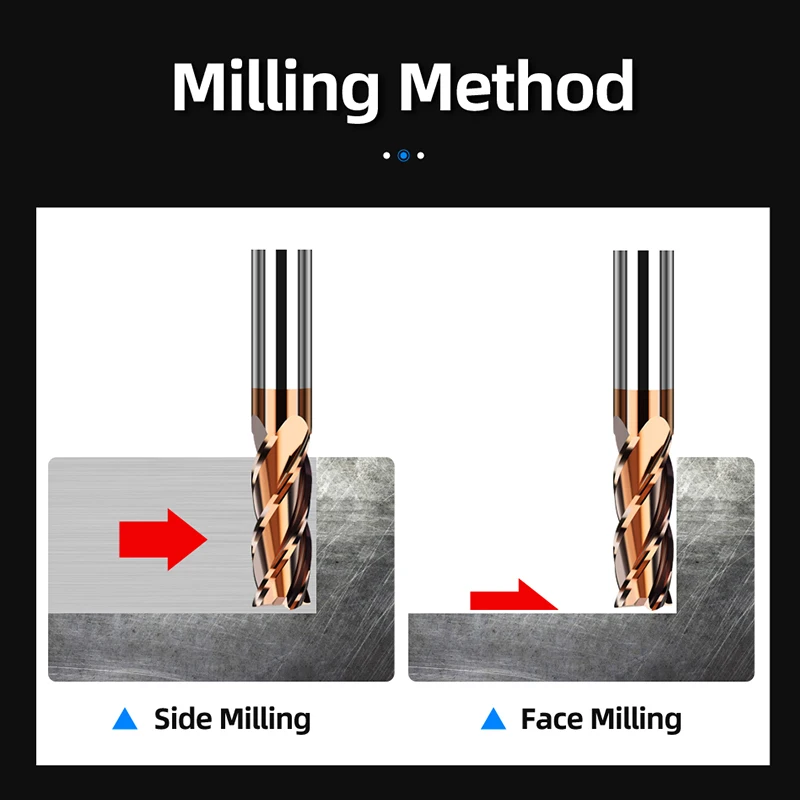 Tooleye HRC55 CNC Milling Cutter Carbide End Mill 4 Flutes Machine Cutter Tools For Metal 3 5 6 8 Shank Tungsten Steel endmills milling cutter
