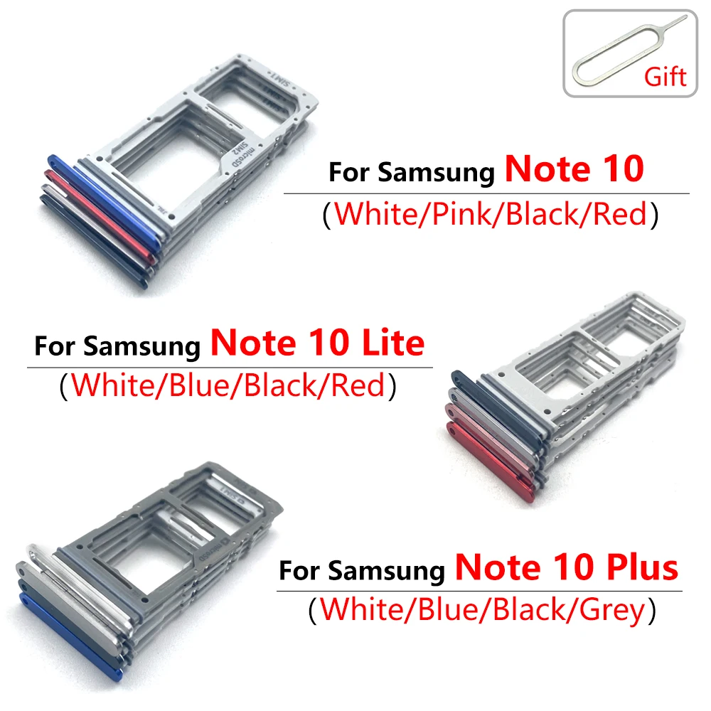 For Samsung Note 10 Plus / Note 10 Lite  Sim Card Reader Holder Dual Sim Card Tray Holder Slot Adapter images - 6