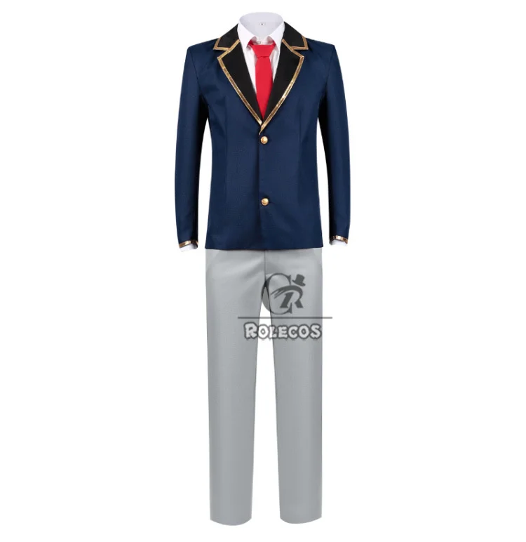 ROLECOS Oshi no Ko Aquamarine Hoshino Men's School Uniform Cosplay Costume Suit Shirt Pants Jacket Full Set