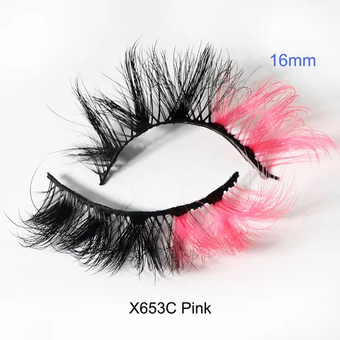 Mix Color False Lashes Ombre Natural Long Colorful Eyelashes Bulk Dramatic Makeup Fake Lash Party Colored Lashes Wholesale