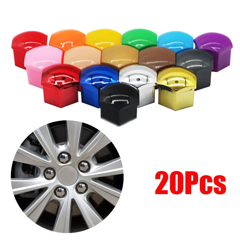 20Pcs Car Wheel Nut Caps Protection Anti Rust Auto Hub Car Tire Screw
