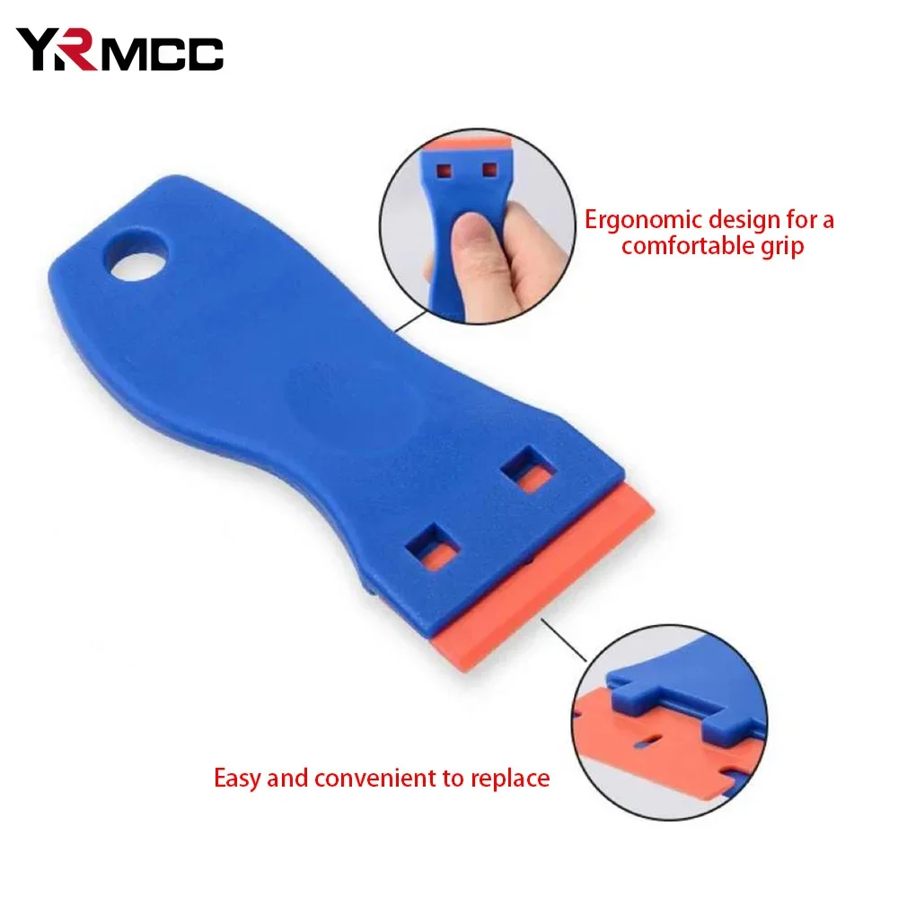 Plastic Razor Blade Scrapers Glue Remover Window Clean Scraper Auto Wrap Stickers for Car Installation Window Tint Tool 100Pcs