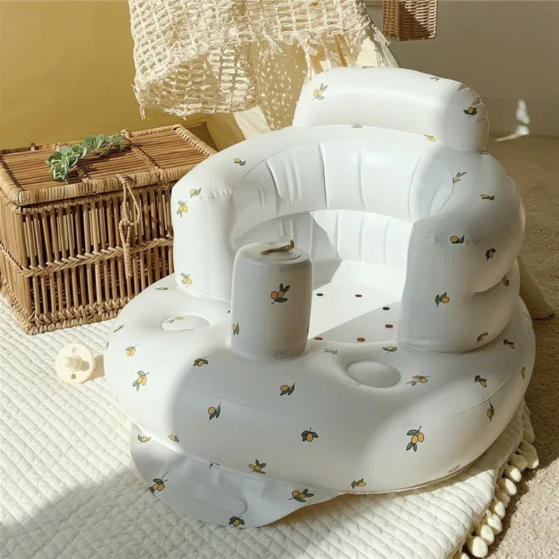 Inflatable Sofa Children Sofa Single Sofa Chair Baby Inflatable Sofa Children Puff Portable Bath Chairs PVC Multifunctional Seat Practice Sitting Bath Stool